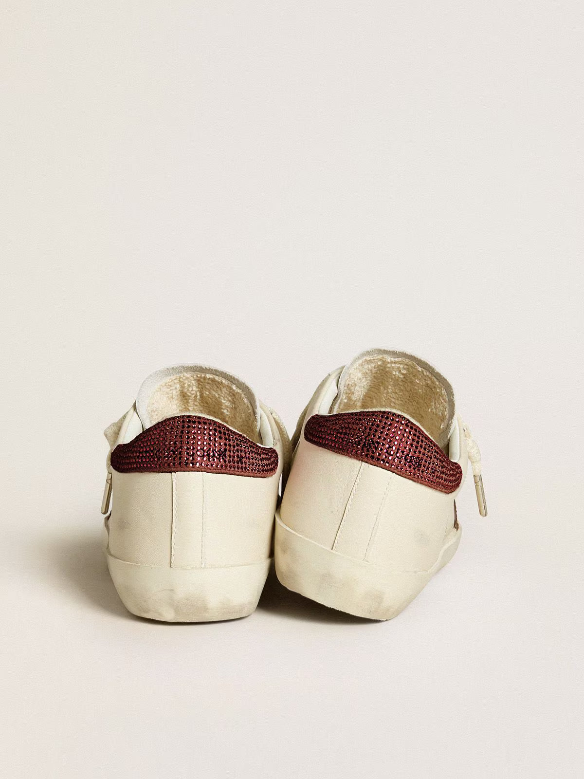 Super-Star LTD femme avec étoile et contrefort en daim avec cristaux Swarovski