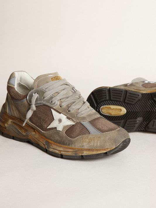 Dad-Star en résille et daim gris tourterelle